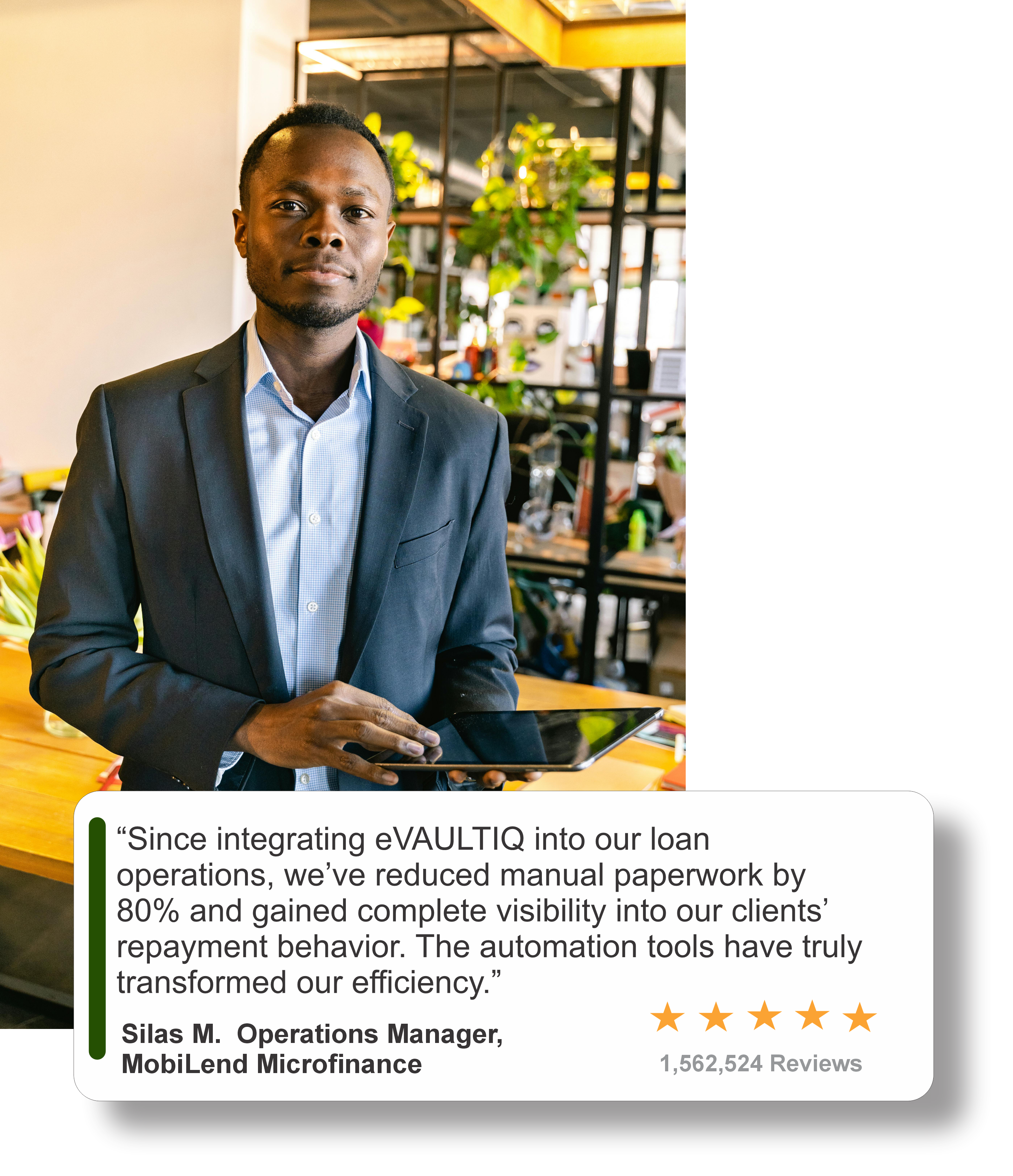 Happy clients using loan management system